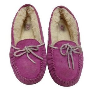 Ugg Dakota Moccasin Slippers Shoe Pink Girls Lined
